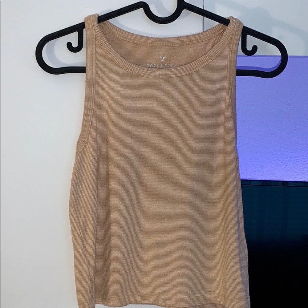 AE Soft & Sexy Yellow/White Striped Tank/Halter